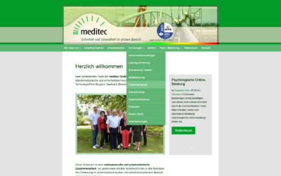 meditec GmbH WordPress Website mit Divi Theme Builder