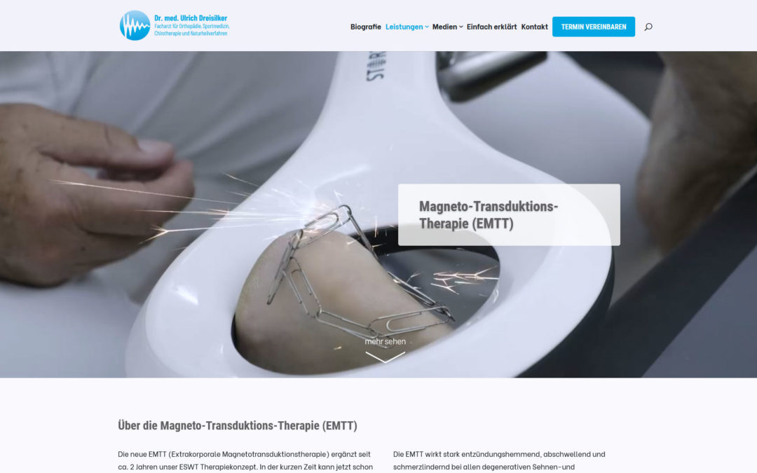 Webdesign und Umsetzung, Fotografie, Film für die neue WordPress Website von Dr. med. Ulrich Dreisilker