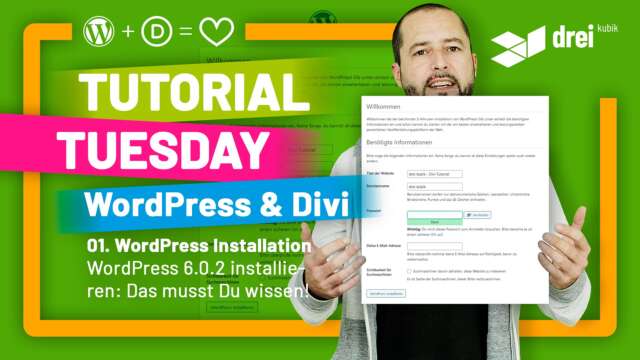 WordPress & Divi Tutorial 2022 (deutsch) – Teil 1: WordPress Installation